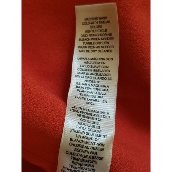 Chico's Gold Square Button Crepe Annatto Orange Boxy Jacket Size 3 (XL/16) - Picture 11 of 12